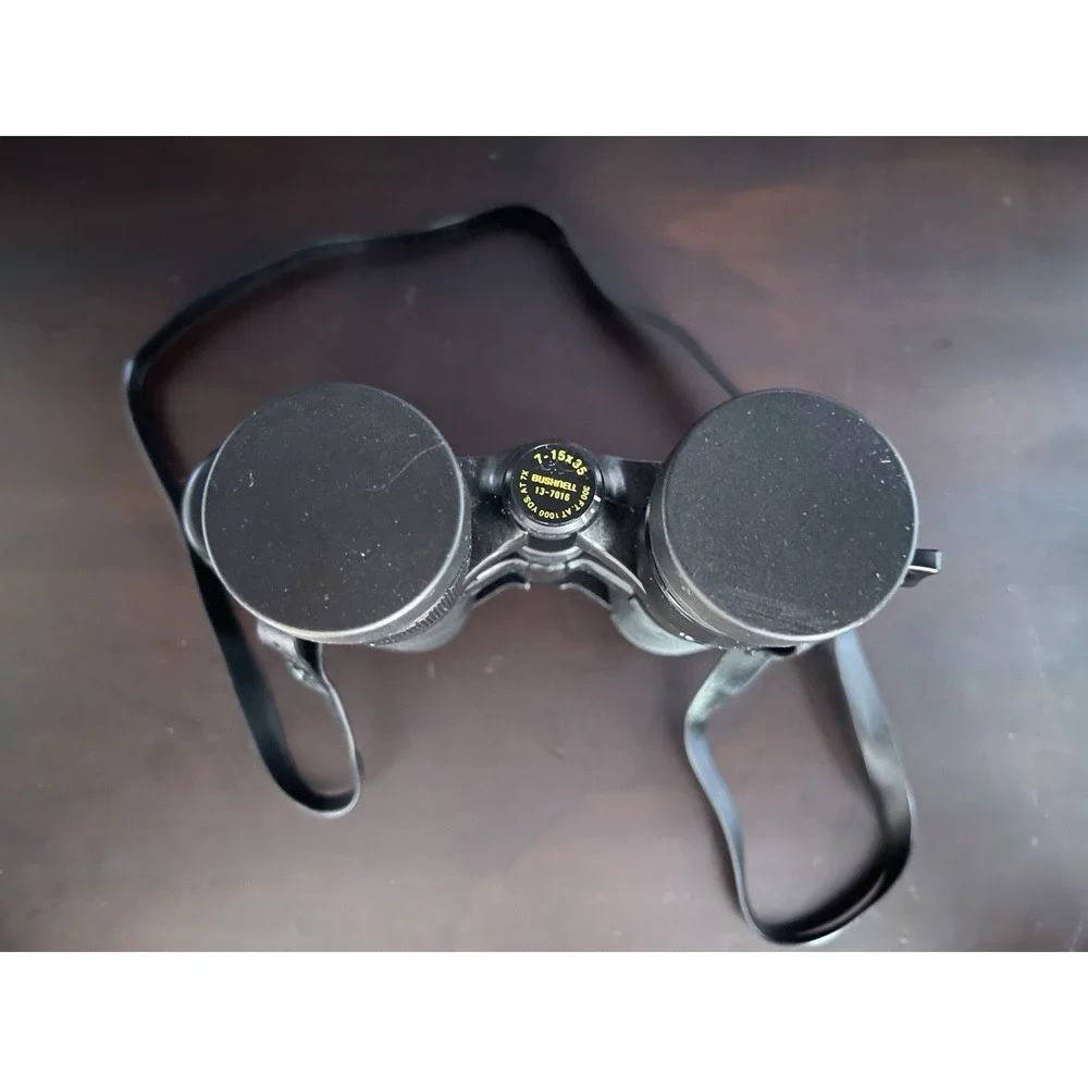 Bushnell Powerview 7–15x35 Zoom Binoculars (Model 13-7016) w/Carry Strap‎ & Case